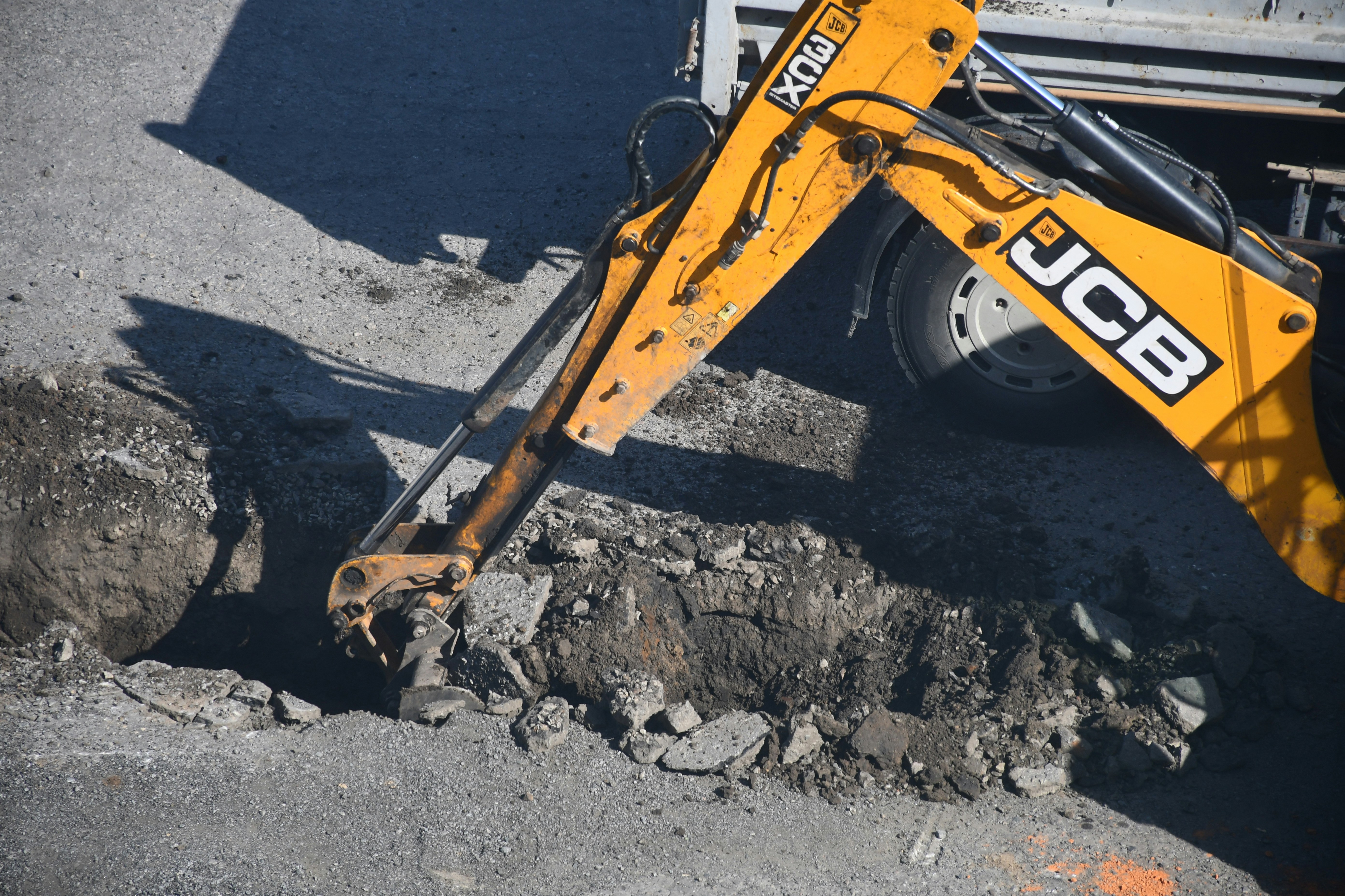 Foundation repair by Bats Foundation Repair, LLC in East Austin — hybrid steel pier installation along a slab perimeter